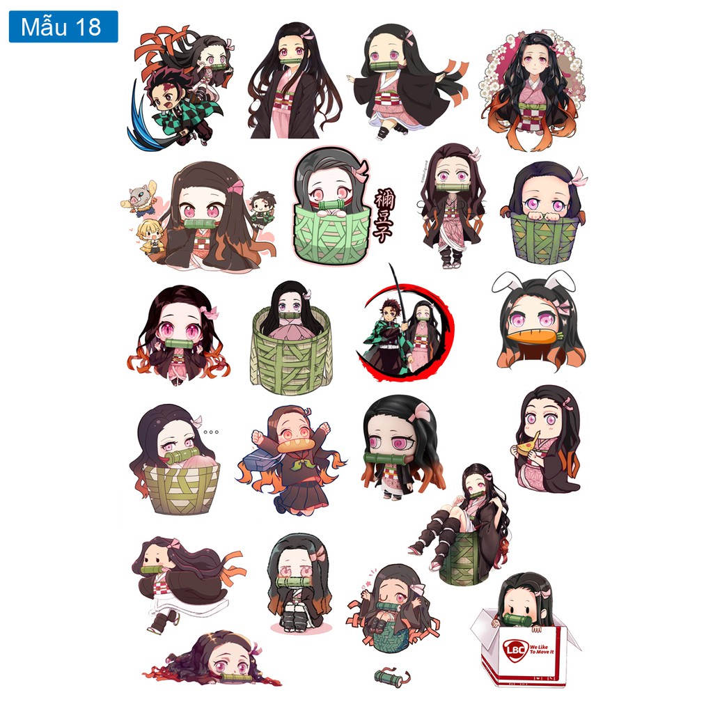 Sticker / hình dán anime Kimetsu No Yaiba / Trụ cột/ Thanh Gươm Diệt Quỷ