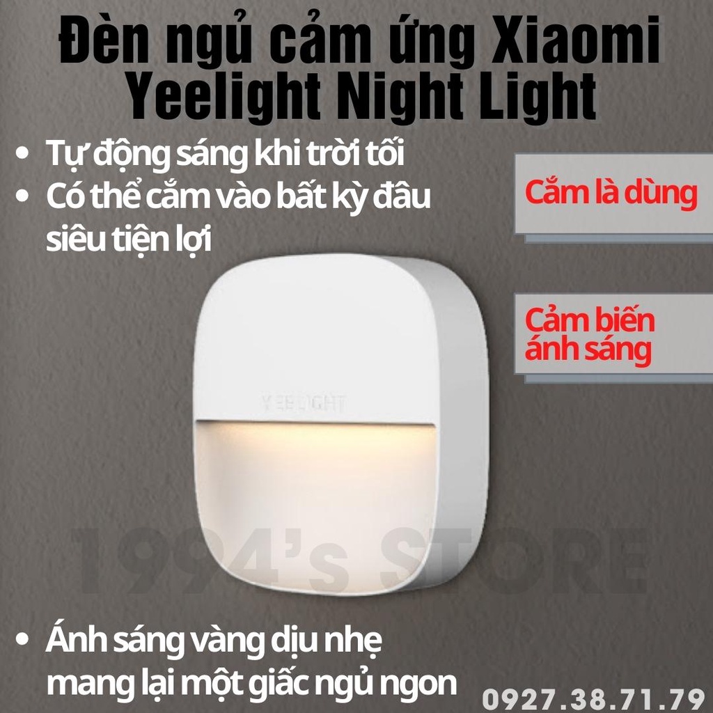 (CÓ SẴN) Đèn ngủ cảm ứng Xiaomi Yeelight Night Light - Đèn ngủ Yeelight Plug-in Night Light YLYD09YL - Cảm biến ánh sáng