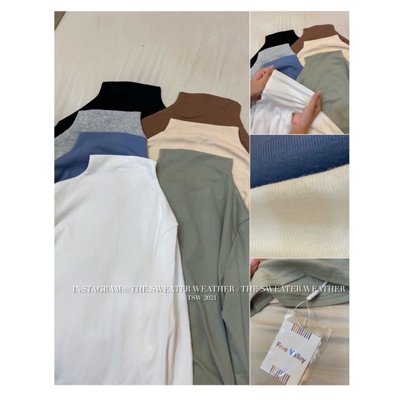 (Ảnh thật) Áo thun tăm cổ leo dài tay tag Free the.sweaterweather TSW | BigBuy360 - bigbuy360.vn