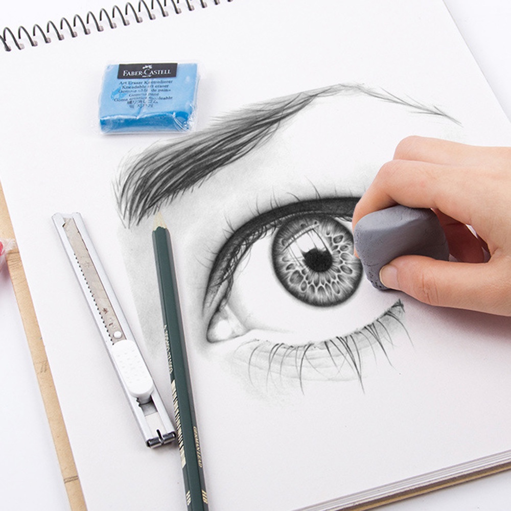 GÔM ĐẤT SÉT Cục Tẩy Bút Chì Chuyên Nghiệp Có Thể Nhào Bột Màu Xám Faber Castell Dành Cho Vẽ Phác Thảo