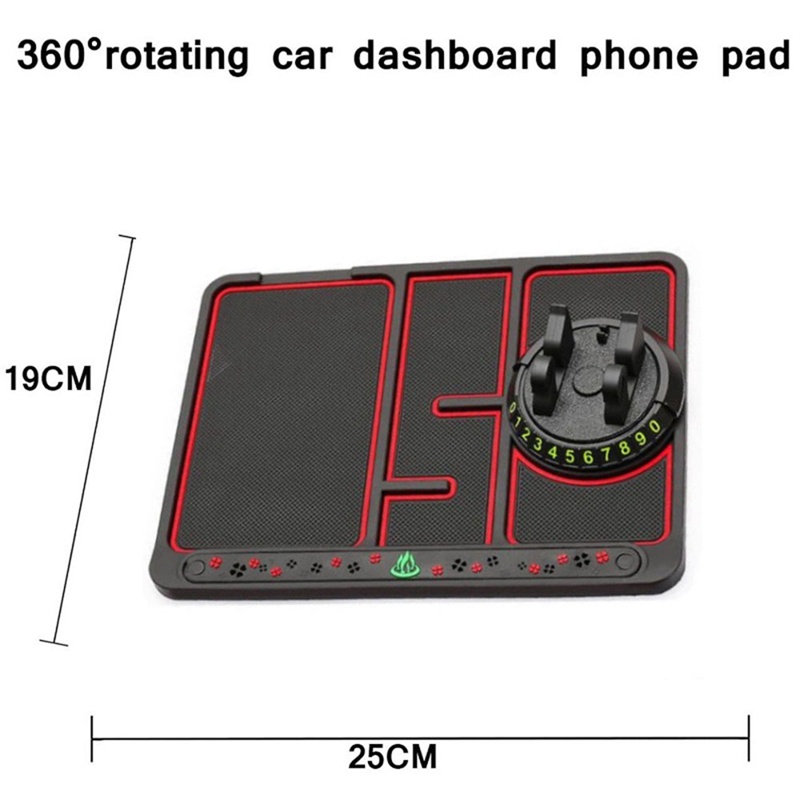 Giá Đỡ Điện Thoại 4 Trong 1 Xoay 360 Độ Chống Trượt Tiện Dụng Cho Xe Hơi