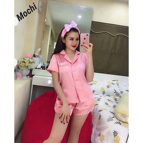 Xả kho đồ bộ pijama phi lụa bèo đùi Xanh Ngọc siêu hot hit - (HÌNH THẬT) Đồ bộ ngủ pijama lụa xanh ngọc(còn nhiều màu) | BigBuy360 - bigbuy360.vn