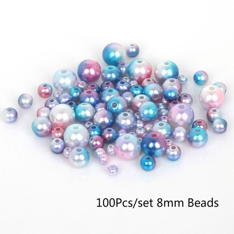 Set 100 hạt ngọc trai giả nhiều màu sắc dùng để trang trí quần áo