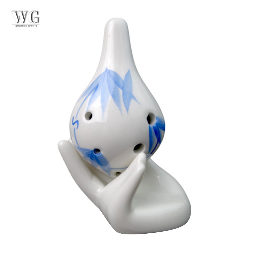 Kèn Ocarina 6 Lỗ Họa Tiết Lá Tre Cho Người Mới Bắt Đầu