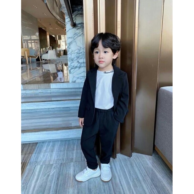 Set áo vest comple kèm quần bé trai cao cấp chuẩn hình form rất đẹp