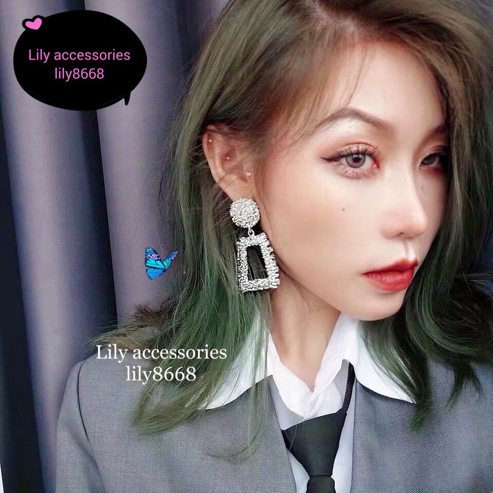 Geometric Drop Earrings khuyên tai Vintage kiểu dáng hình học