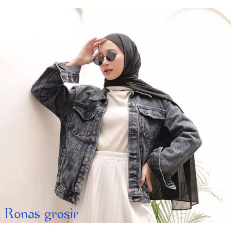 Áo Khoác Tuyết Đen||Áo Khoác DENIM Nữ Màu Xanh Tuyết OVERSIZE