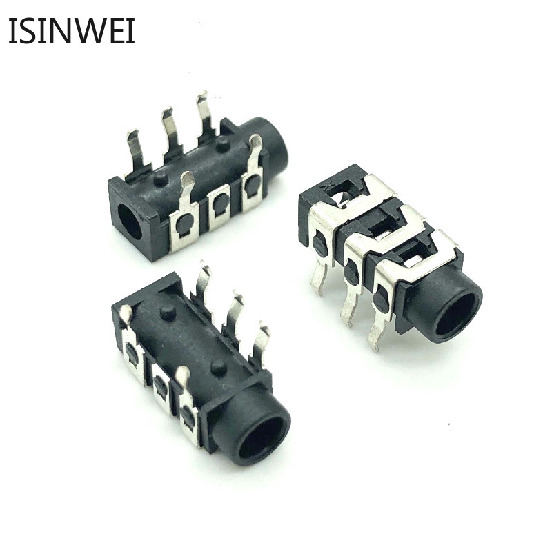 20 Đầu chuyển đổi tai nghe PJ-313 3.5mm 5 pin tùy chọn màu sắc