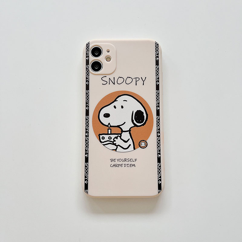 Ốp điện thoại silicon TPU in hình Snoopy cho iPhone 11ProMax X XR XSMax 7 8 Plus SE2020 12promax 12mini 13promax 13mini