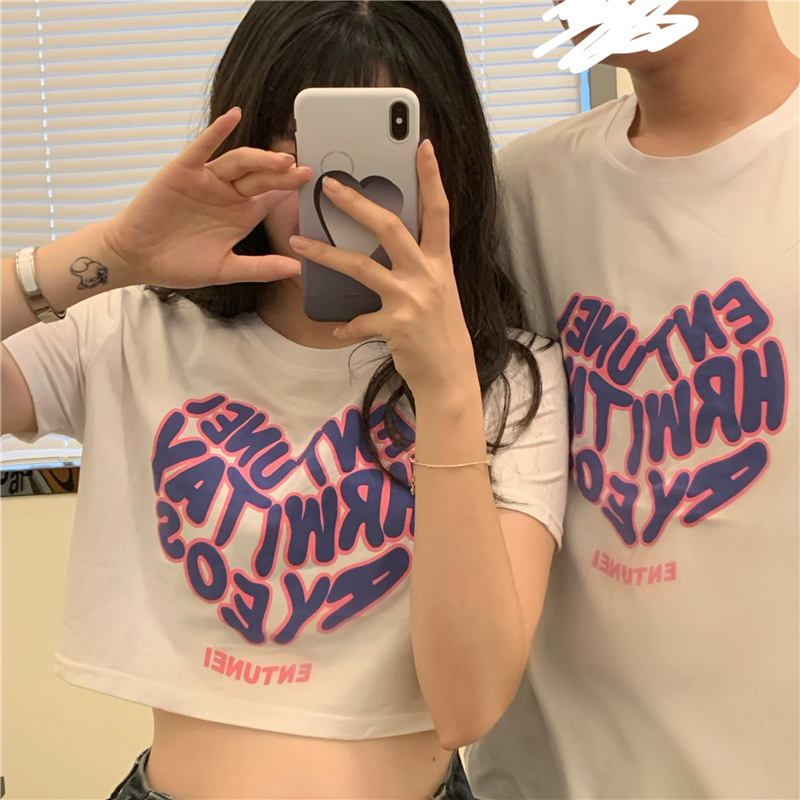 Áo Thun Nữ Ngắn Tay In Chữ Nhiều Màu Thời Trang