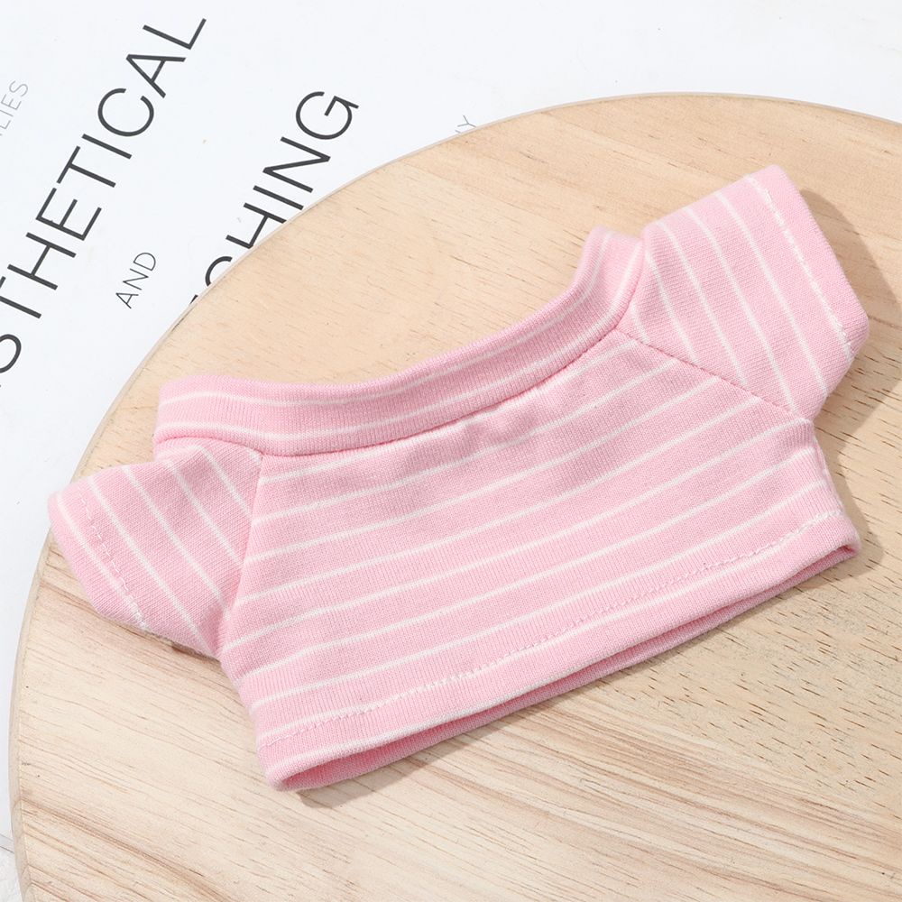 Áo thun cotton ngắn tay kẻ sọc ngang 20cm thay đổi cho búp bê