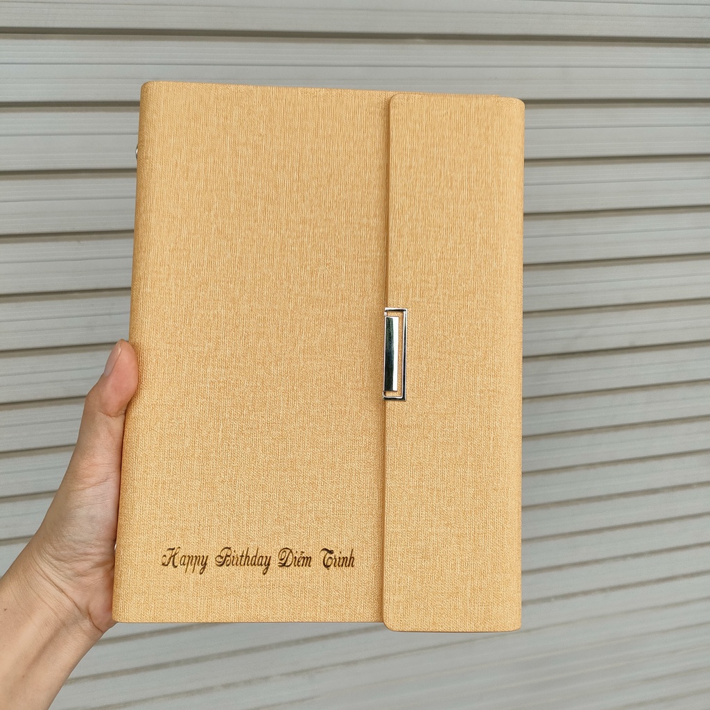 Sồ tay gấp 3 khắc, in logo theo yêu cầu