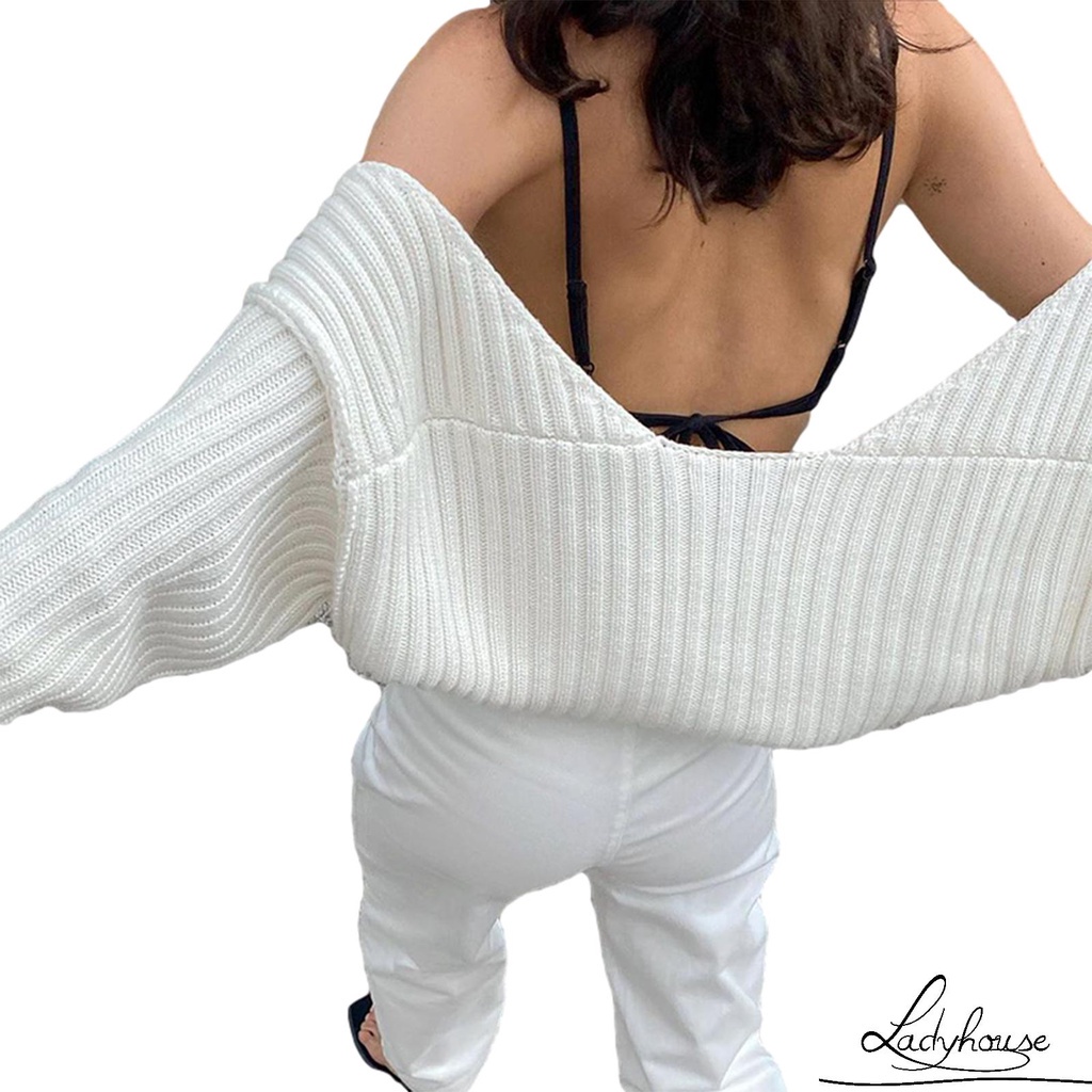 Áo Len Lửng Tay Dài Thời Trang Cho Nữ