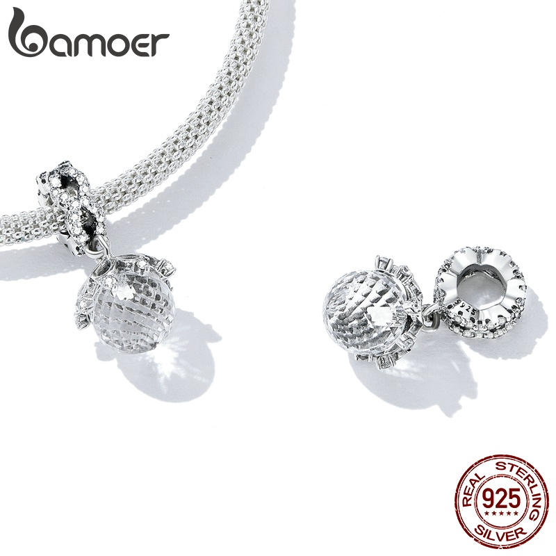 Mặt vòng cổ Bamoer S925 đính đá pha lê thời trang