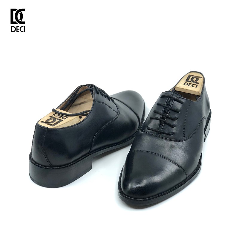 [DA BÒ MỘC] Giày tây nam cao cấp công sở DECI BROGUE-12 màu đen lịch lãm.