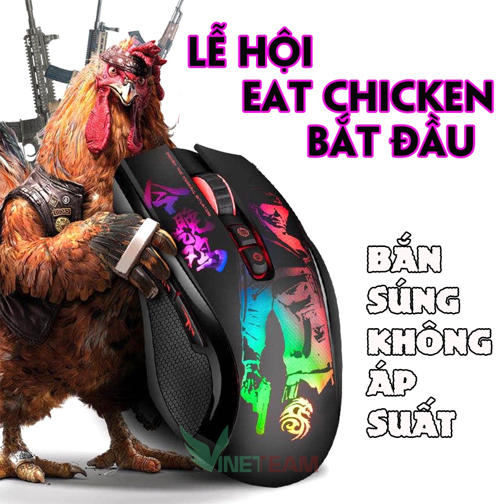 Chuột ghìm tâm Demon Baron | Hỗ trợ ghìm tâm PUBG, Led RGB,8 nút Autotap,BH 6 tháng -dc4133