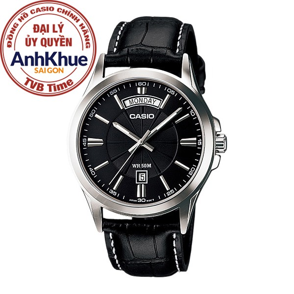 Đồng hồ nam dây da Casio Standard chính hãng Anh Khuê MTP-1381L-1AVDF