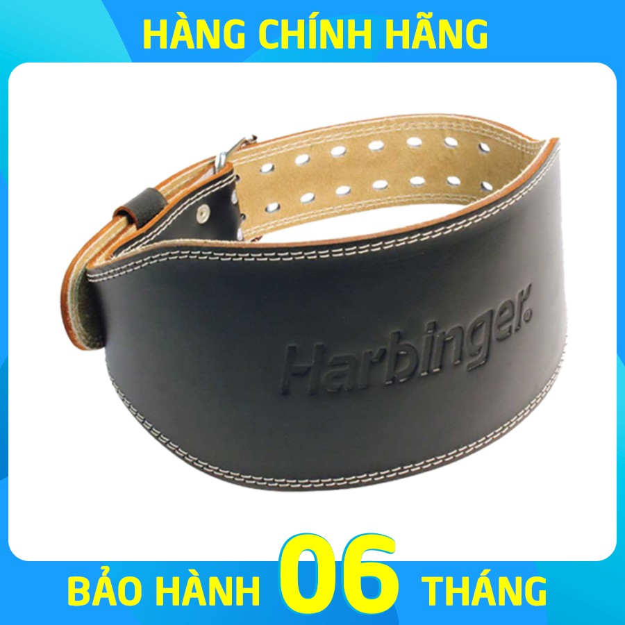 Đai Lưng Tập Gym Harbinger Padded Leather Belt 6 Inch - Loại Da