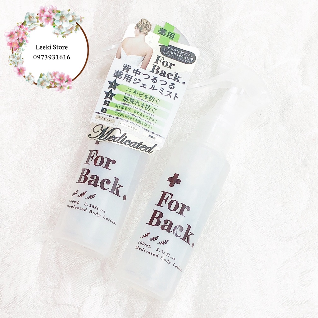 Xịt dưỡng da làm giảm mụn vùng lưng Pelican For Back Gel Mist 100ml