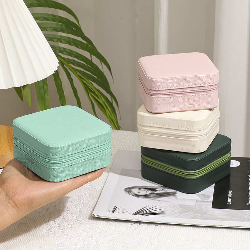 Bán Chạy! Giảm Giá Hấp Dẫn! Hộp Đựng Trang Sức Hai Tầng Bằng Da Ốp