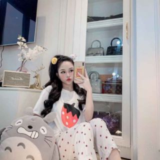 Bộ mặc nhà dâu tây