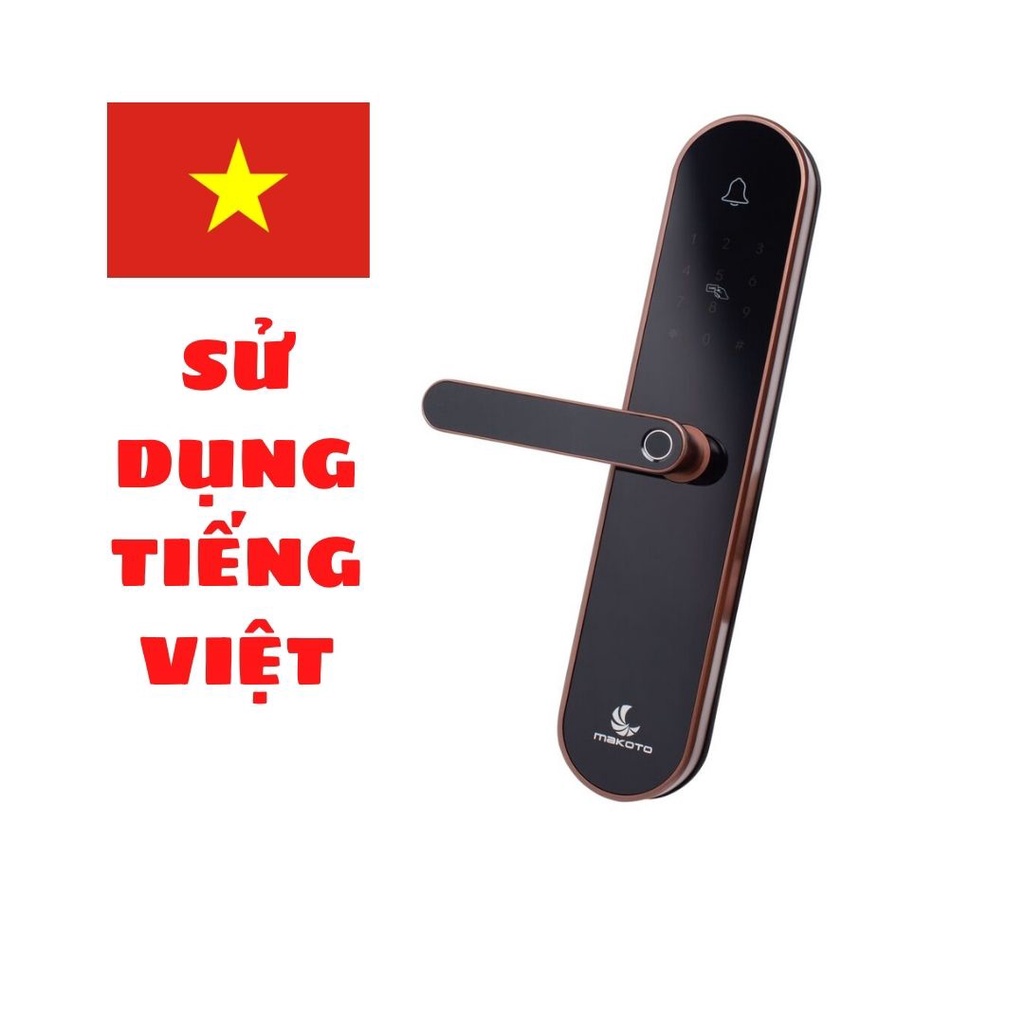 khóa vân tay (TIẾNG VIỆT) Makoto dòng khóa Kanata 360 Brass (Giá đã bao gồm VAT)