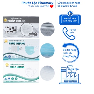Khẩu trang y tế 4 lớp / khẩu trang xanh trắng xám