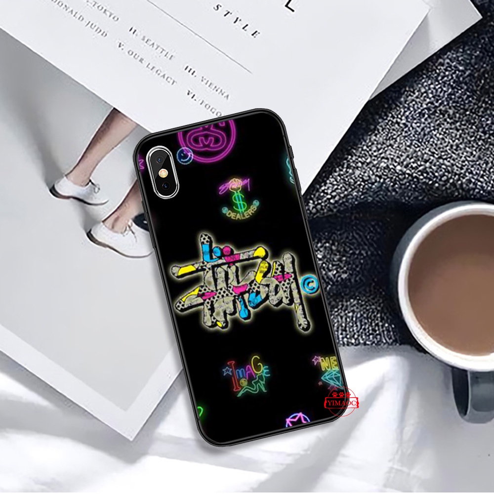 Ốp điện thoại TPU dẻo 59GBY Stussy thích hợp cho iPhone 6 6S 7 8 Plus X XS XR 11 Pro Max