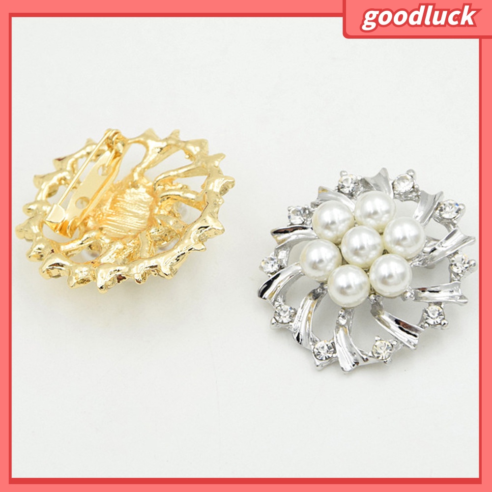 Ghim Cài Áo Hình Hoa Đính Đá Và Ngọc Trai Giả Thời Trang Cho Nữ