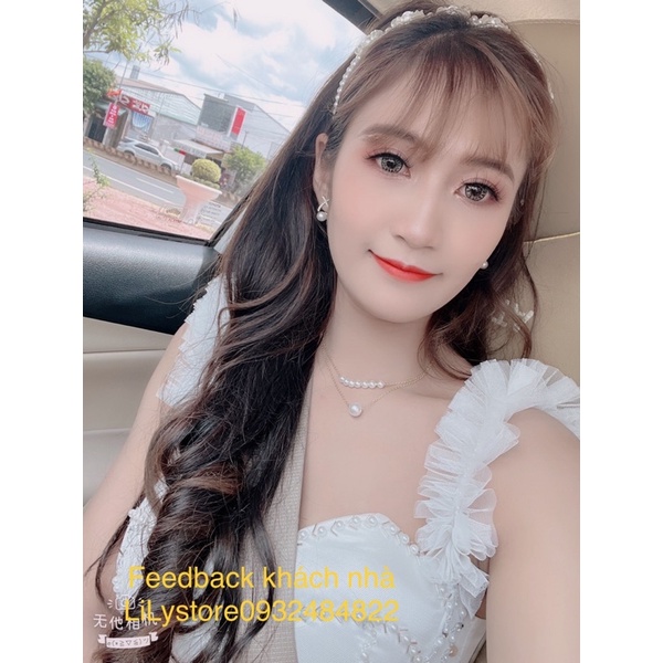 ĐẦM XOÈ TẦNG ĐÍNH CƯỜM full size s /M /L /XL . ( kèm ảnh khách mặc 100%)