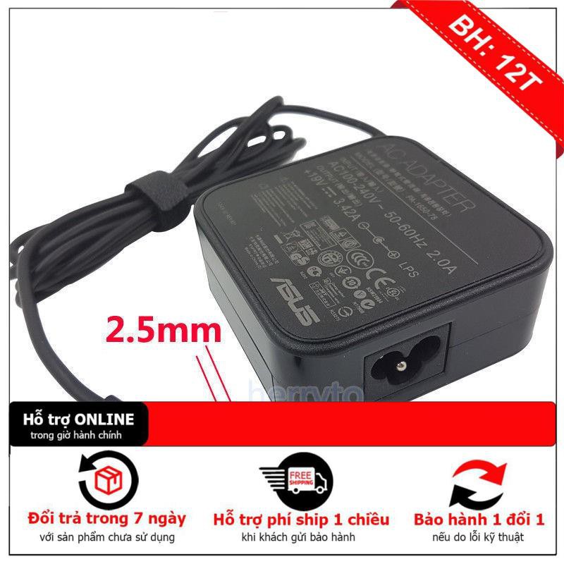 Sạc Laptop Asus 19V - 3.42A Vuông - Hàng Nhập Khẩu ZIN