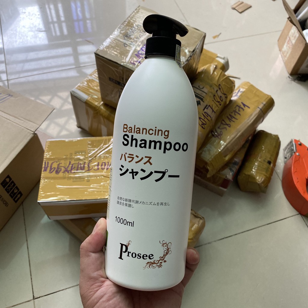 Best Seller Dầu gội dành cho tóc gàu chống dầu, chống rụng tóc Prosee Balancing Shampoo AS14 1000ml