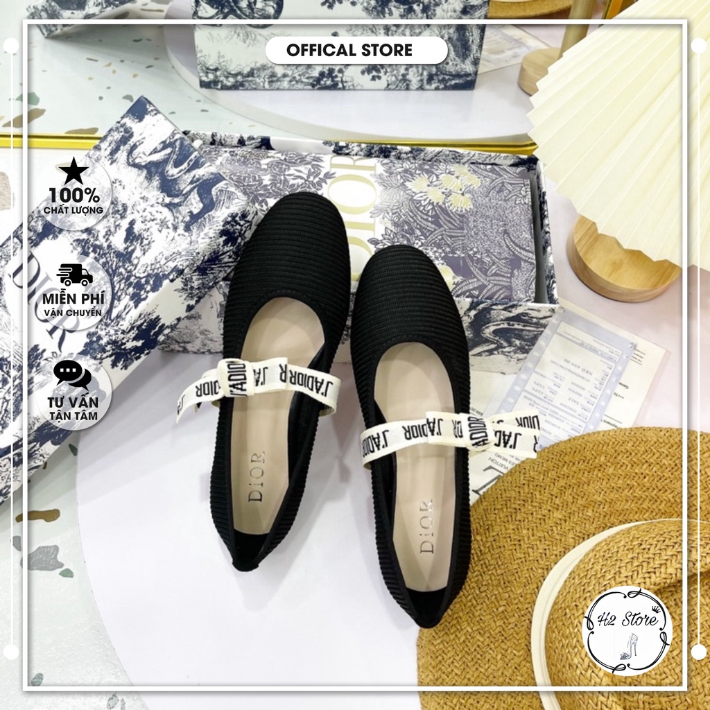 👠👟 Giày dior quai nơ tiểu thư kèm hộp ⚡