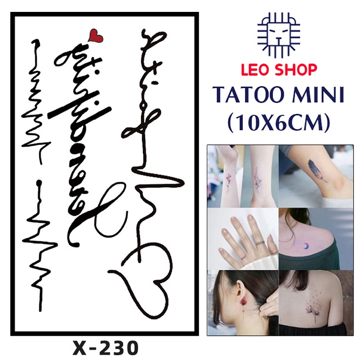 Hình Xăm Dán Mini Nhịp Tim Chụp Ảnh, Đóng Phim, Dễ Dàng Tẩy Xóa - Dùng 2-5 Ngày