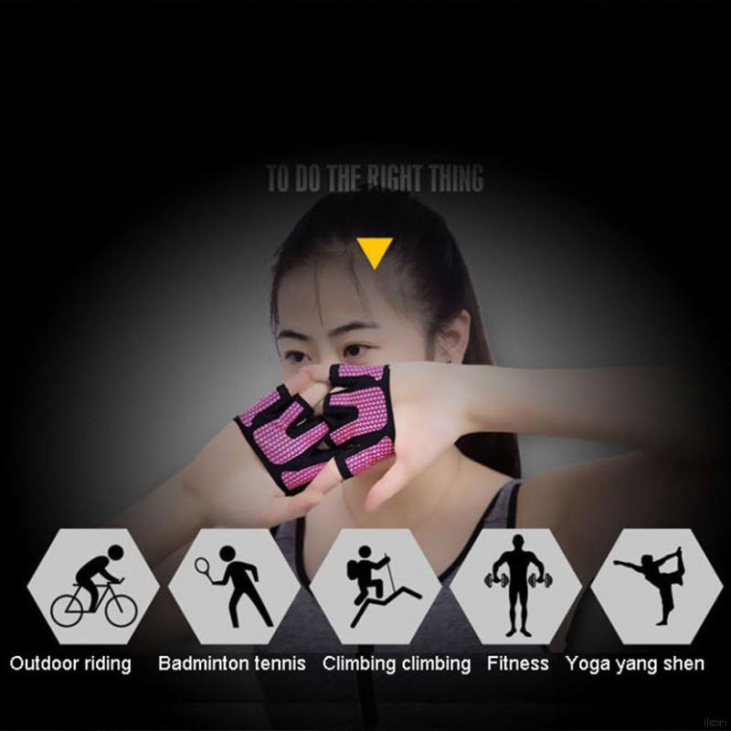 Đôi găng tay tập thể thao thiết kế hở ngón chống trượt tiện dụng cho nam và nữ