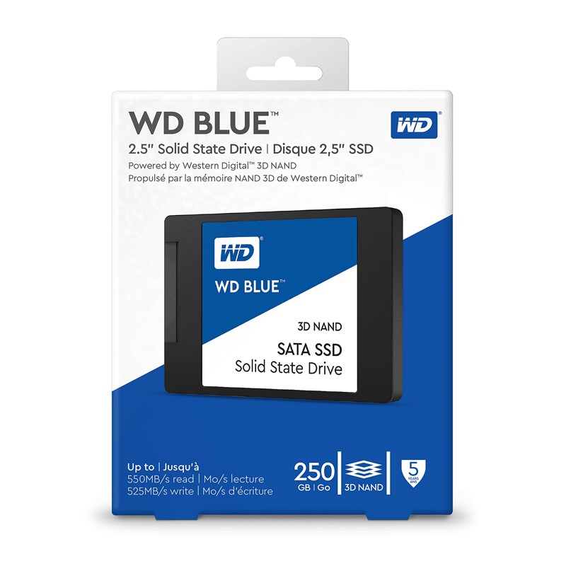 Ổ Cứng SSD WD Blue 3D NAND 250GB WDS250G2B0A 2.5" - Hàng Chính Hãng