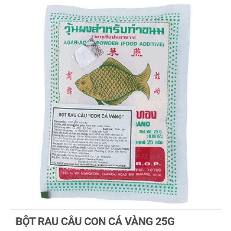 Bột Rau Câu Con Cá Vàng 25g/50g