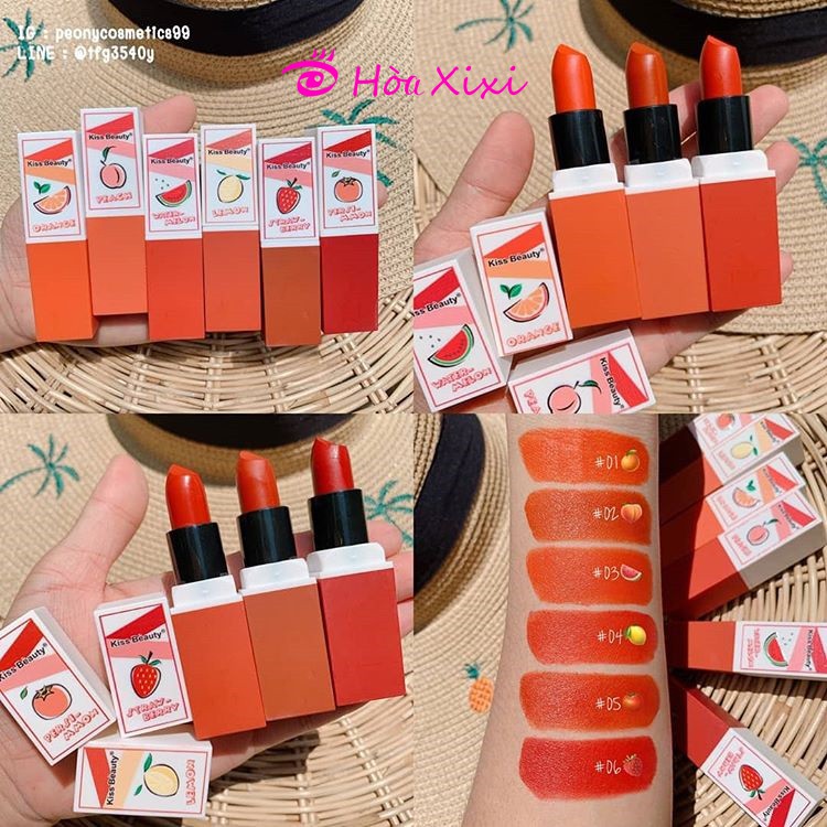 Son Thỏi Kiss Beauty Hoa Quả Fruit Matte Lipstick | BigBuy360 - bigbuy360.vn