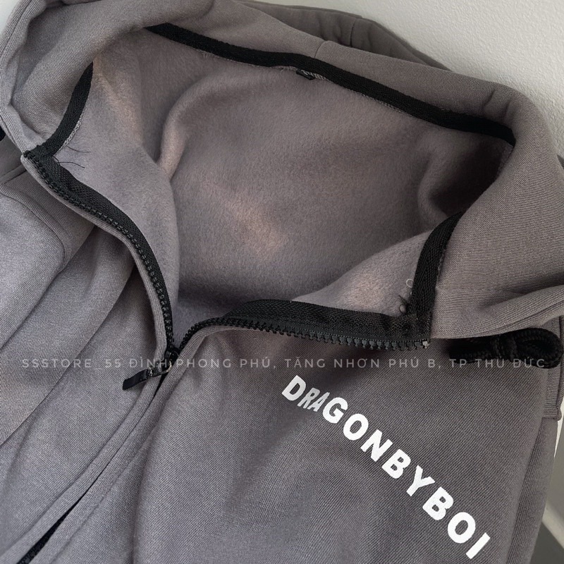 Áo Khoác Mũ Kéo Khoá SOLD OUT From Rộng Chất Nỉ Dày Dặn Unisex Ulzzang (Hàng Sẵn, Ảnh Thật)