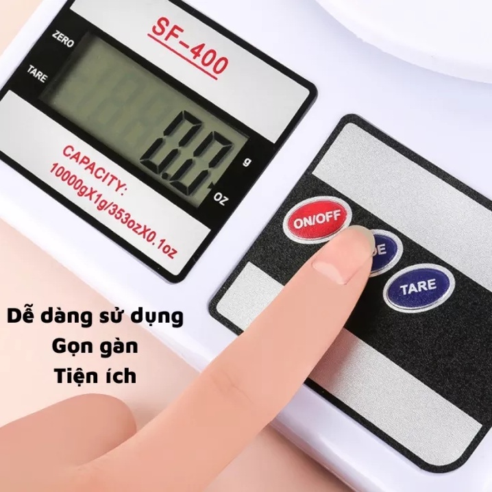 Cân Tiểu Ly Điện Tử Nhà Bếp Cao Cấp Định Lượng 1g - 10kg, Cân Tiểu Li Mini Làm Bánh Độ Chính Xác Cao Kèm Pin