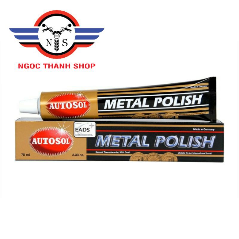 Kem đánh bóng các vật liệu Nhựa Kim loại Lư đồng và xi mạ Autosol Metal Polish - ngocthanhsuzuki