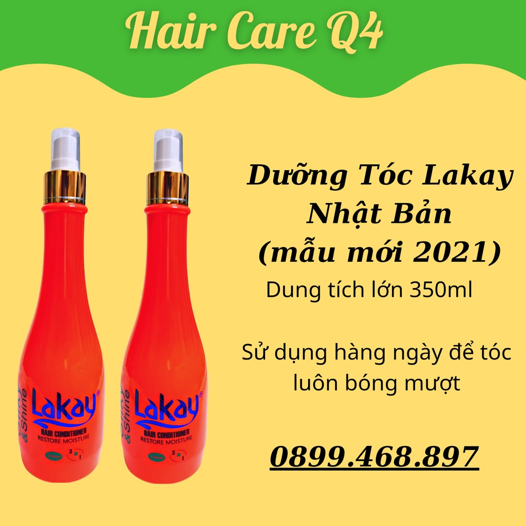 Xịt dưỡng tóc, đạm phục hồi Lakay 350ml Nhật Bản Chính Hãng Cty Mẫu Mới 2021 - Hair Care Q4