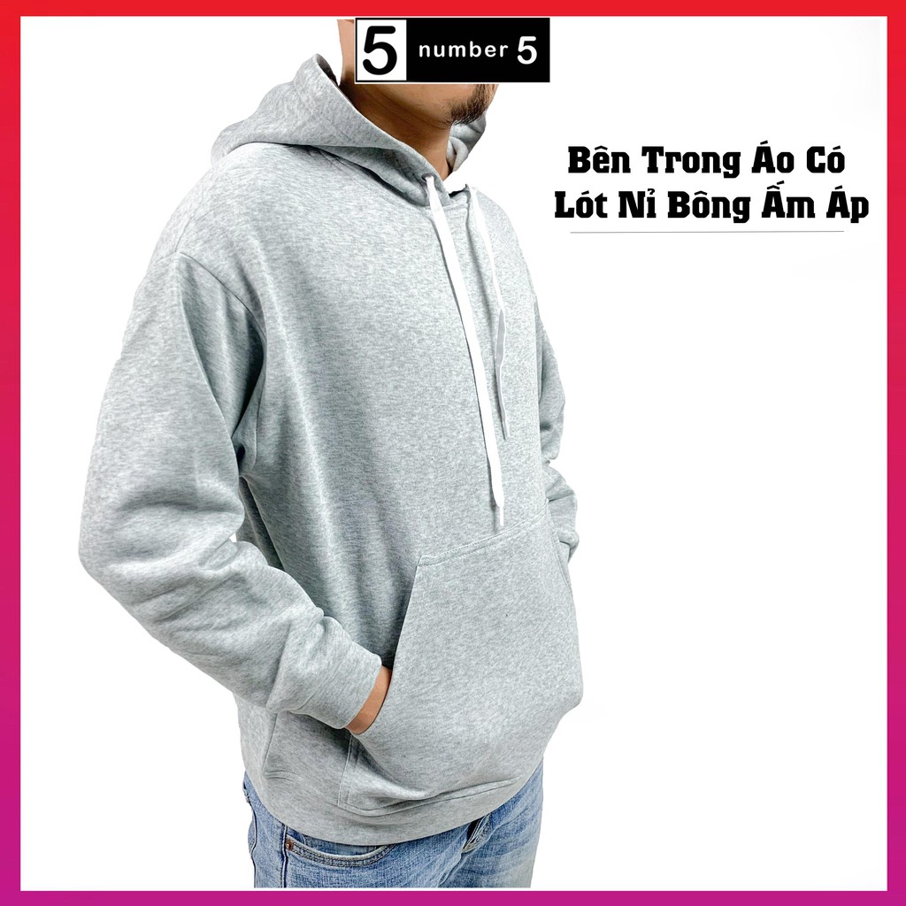 [AHD] Áo HOODIE Nam Nữ BASIC Cao Cấp, Áo Nỉ Bông Trơn Nhiều Màu Nhiều Size