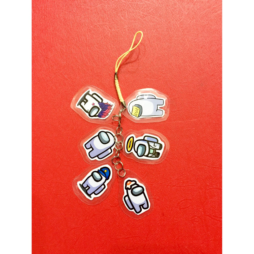 móc khóa dây Among white/ among trắng