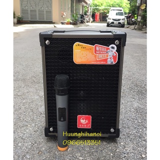 Loa karaoke mini hát hay tặng 1 micro không dây, loa karaoke bluetooth âm thanh lớn hát karaoke hay, giá rẻ