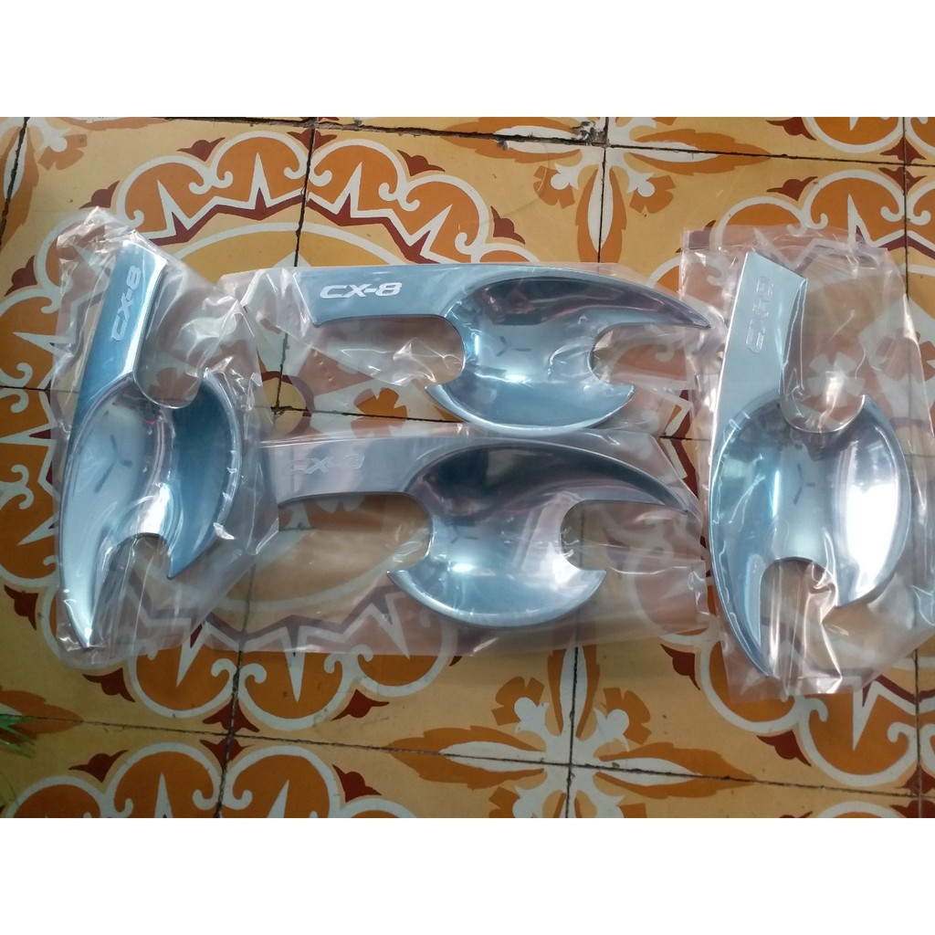 Bộ ốp hõm cửa mạ crom Mazda Cx8 2019,2020,2021