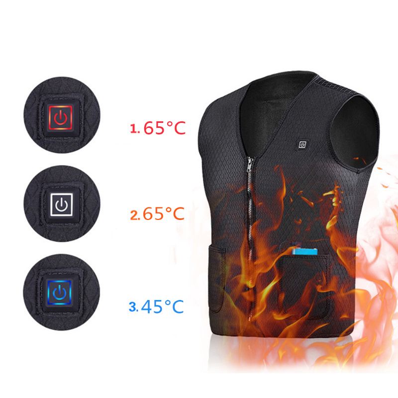 Xiangbao Áo Ghi Lê Sưởi Ấm Bằng Điện Không Tay Dành Cho Nam Nữ