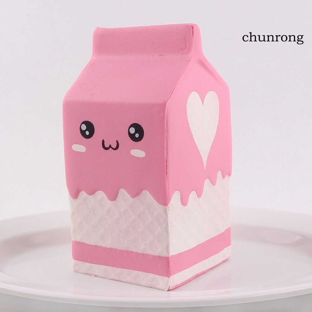 Cr Đồ Chơi Xốp Squishy Giảm Stress Hình Hộp Sữa Chua Dễ Thương Cho Bé