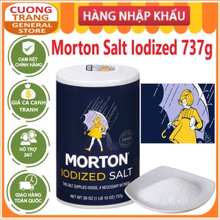 Muối ăn Morton Iodized Salt 737g