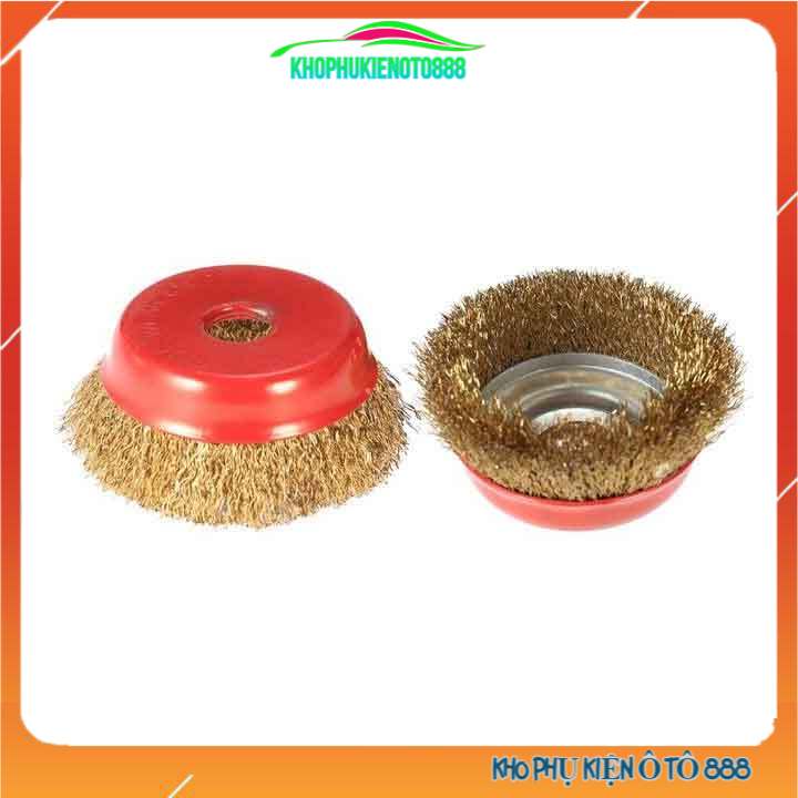 Bát mài chổi đánh gỉ sắt, lưỡi mài chà nhám đế đỏ sợi vàng cao cấp